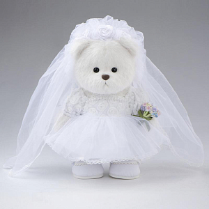 Медведь Lina TeddyTales, M, в платье невесты, 30 см